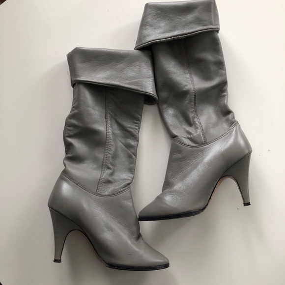 Pre Loved Vintage Leather Slouch Boot - Picture 3 of 9